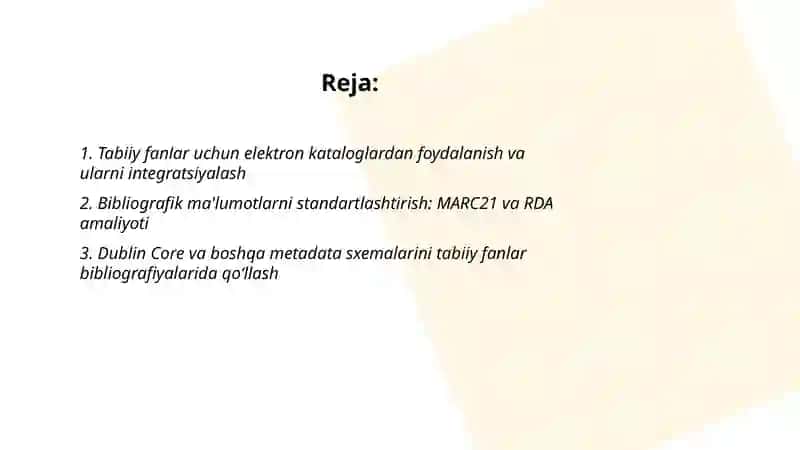 Tabiiy fanlar bibliografik qoʻllanmalarini yaratishda zamonaviy axborot texnologiyalaridan foydalanish 2