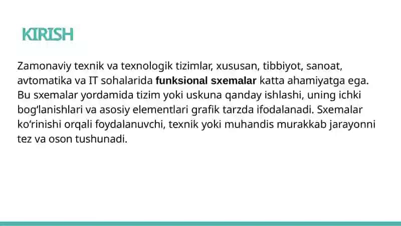 Funksionalsxemalar va ularning tuzishi 2