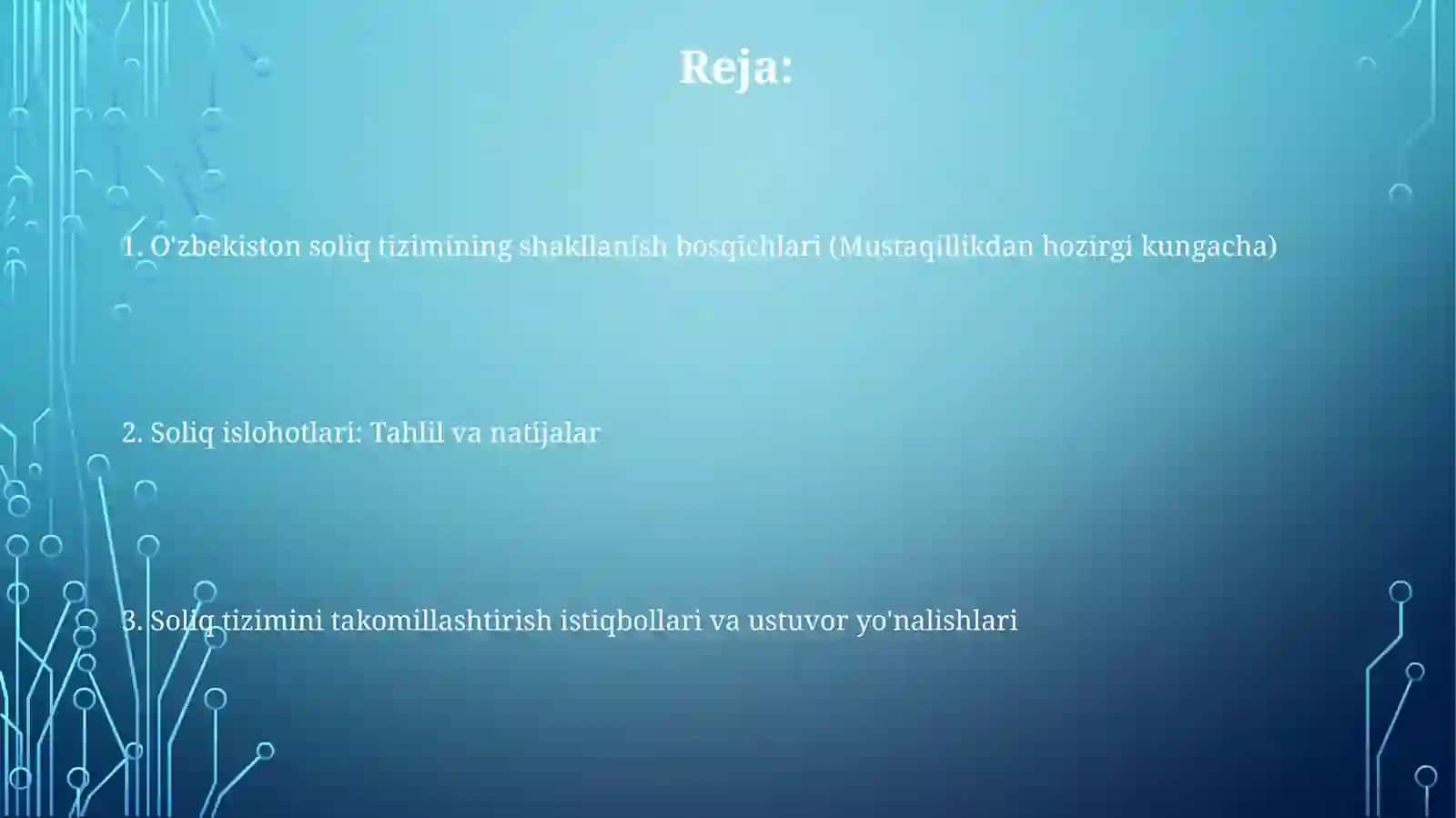 O'zbekiston Respublikasi soliq tizimining shakllanishi va rivojlanish bosqichlari 2