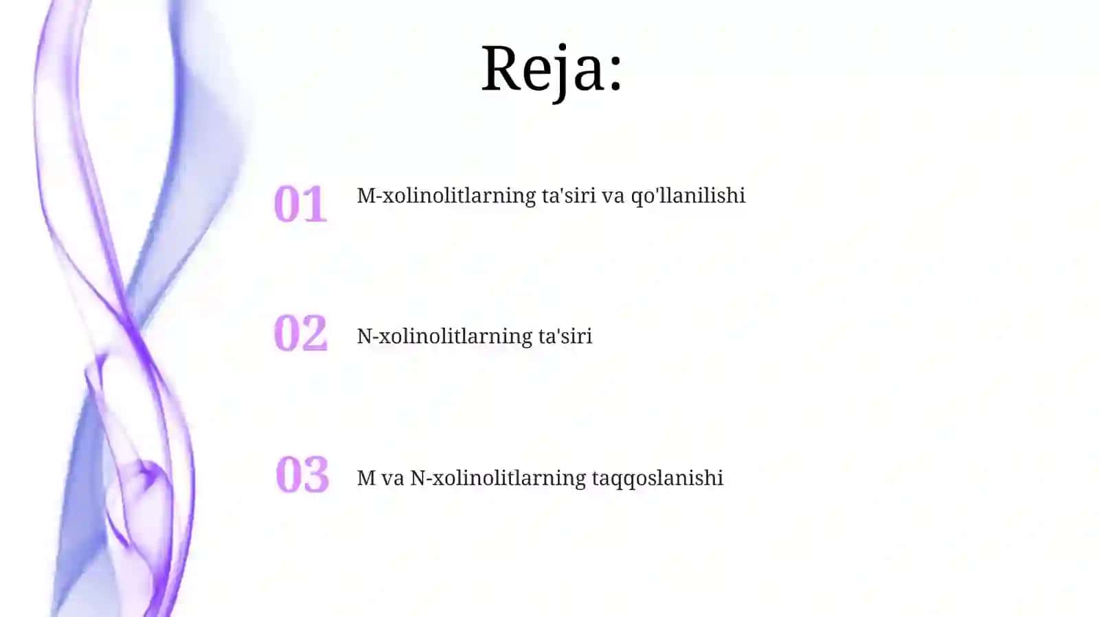 M va N-xolinolitlarning taqqoslanishi 2