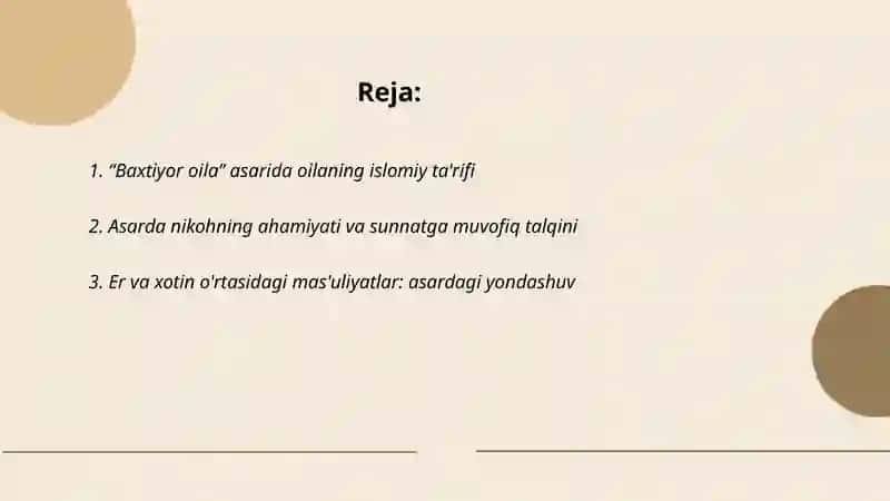 "Baxtiyor oila" asrida Islom qadriyatlarning talqini 2