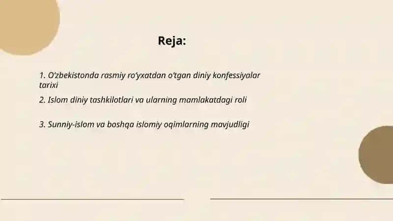 O‘zbekistonda faoliyat yurituvchi diniy konfessiyalar 2