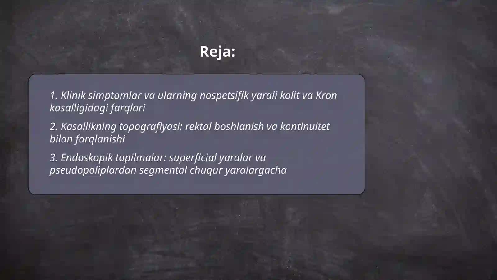 Nospetsifik yarali kolit va Kron kasalligini qiyosiy tashxisi 2