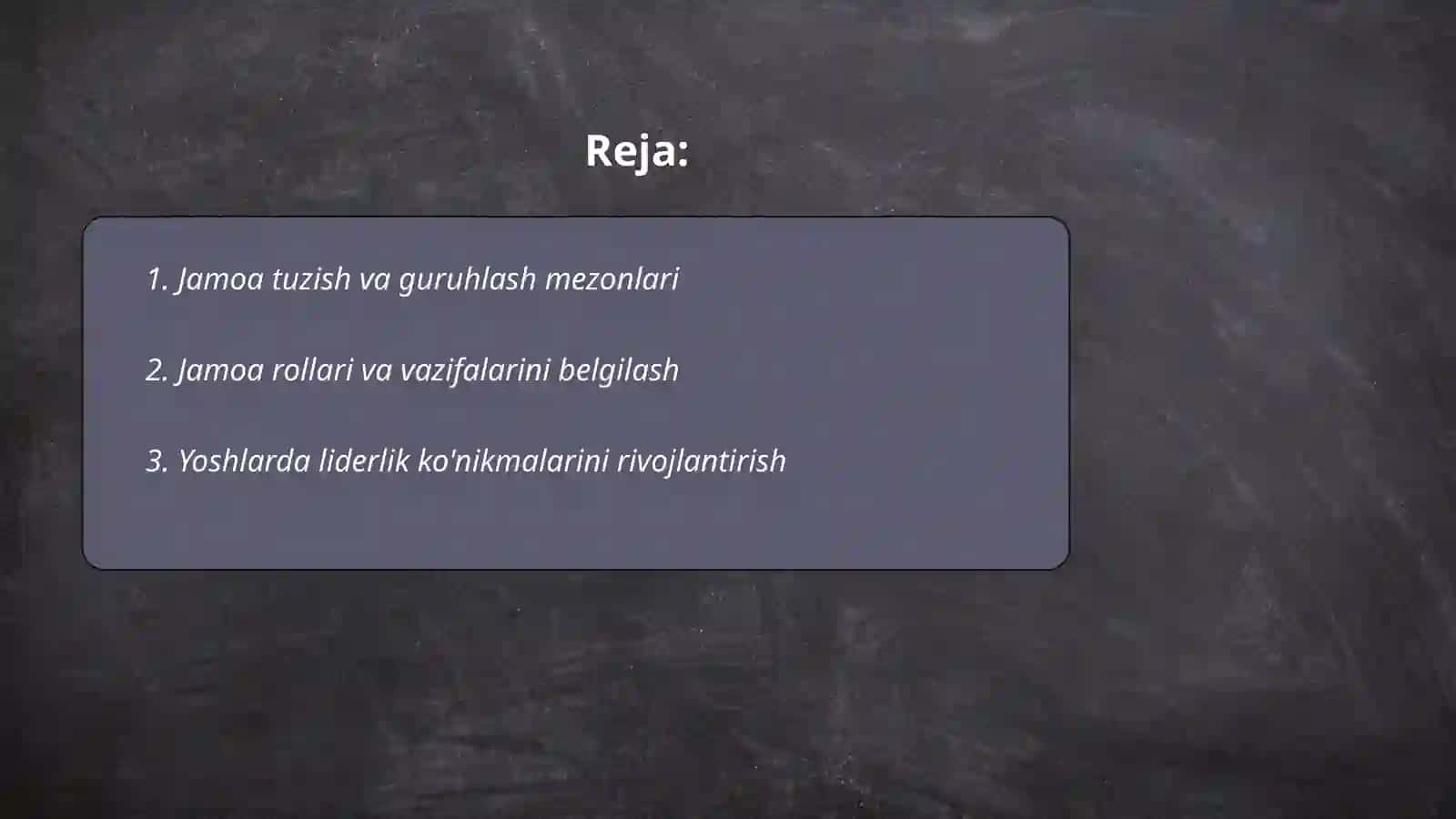 O'quvchilar jamoasi bilan ishlash 2