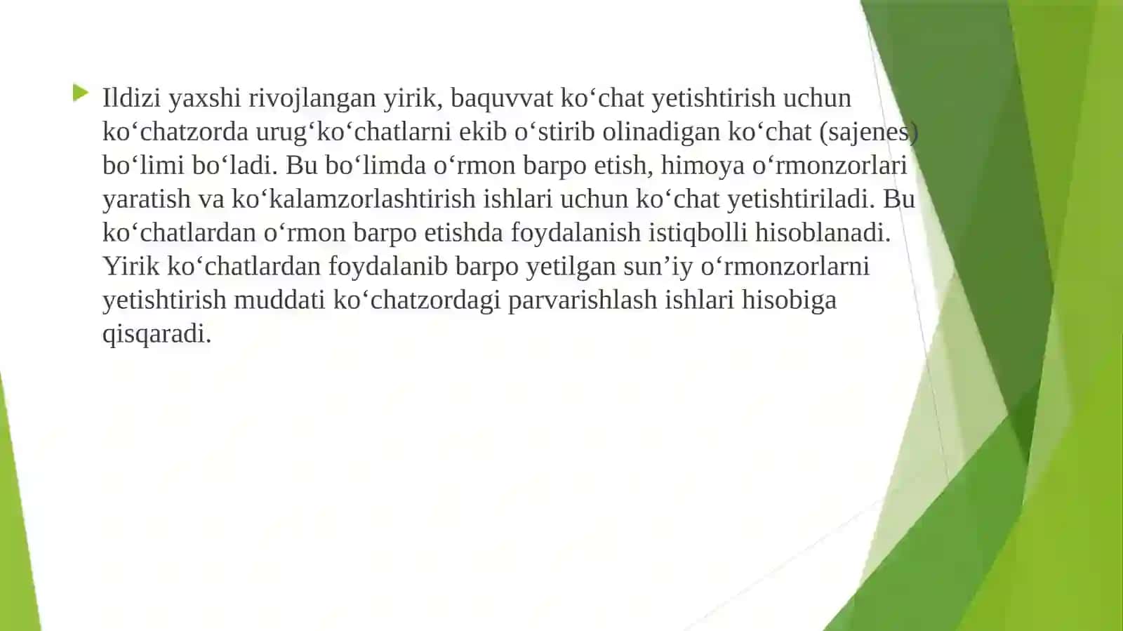 VEGETETIV USULDA KO’CHATLAR TAYYORLASH 2