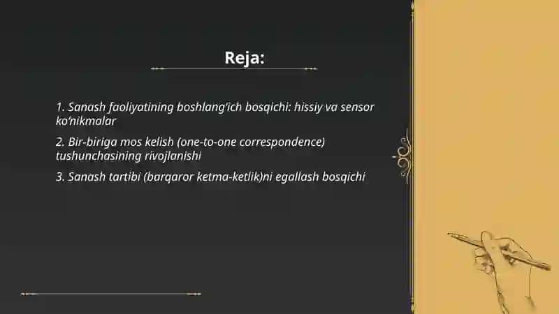 Sanash faoliyatinig rivojlanish bosqichlari 2