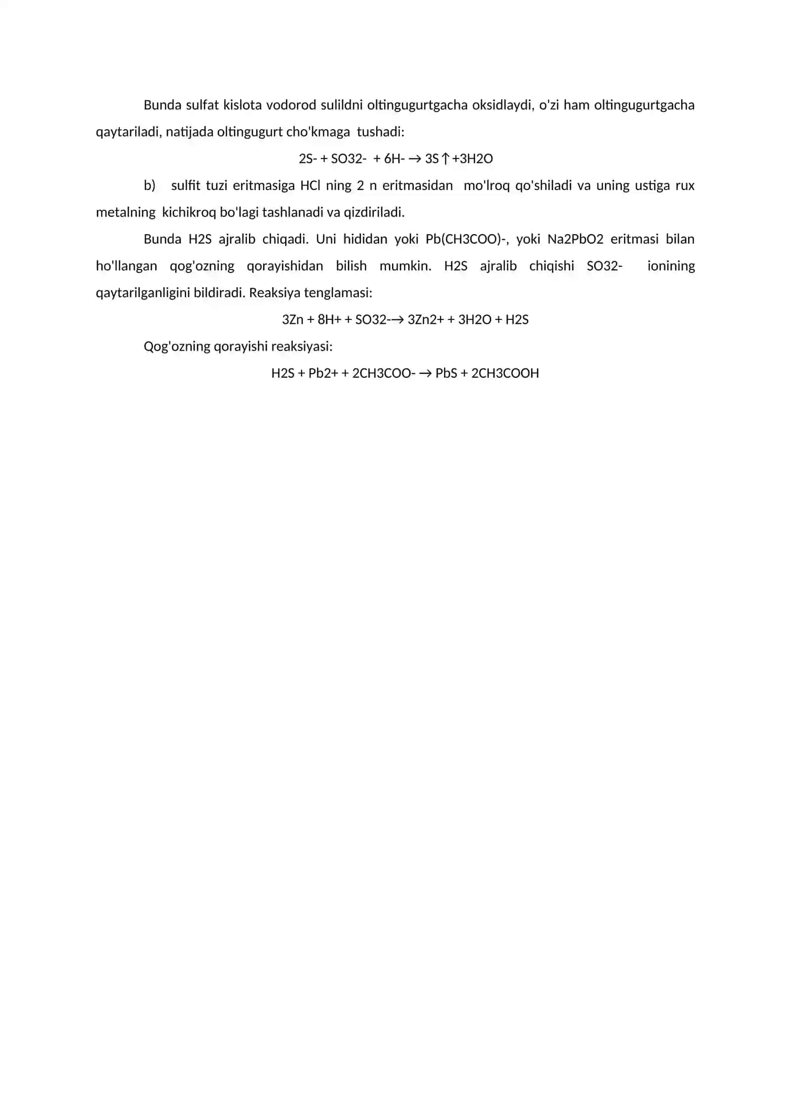 Zn2+ kationining reaksiyalari 2