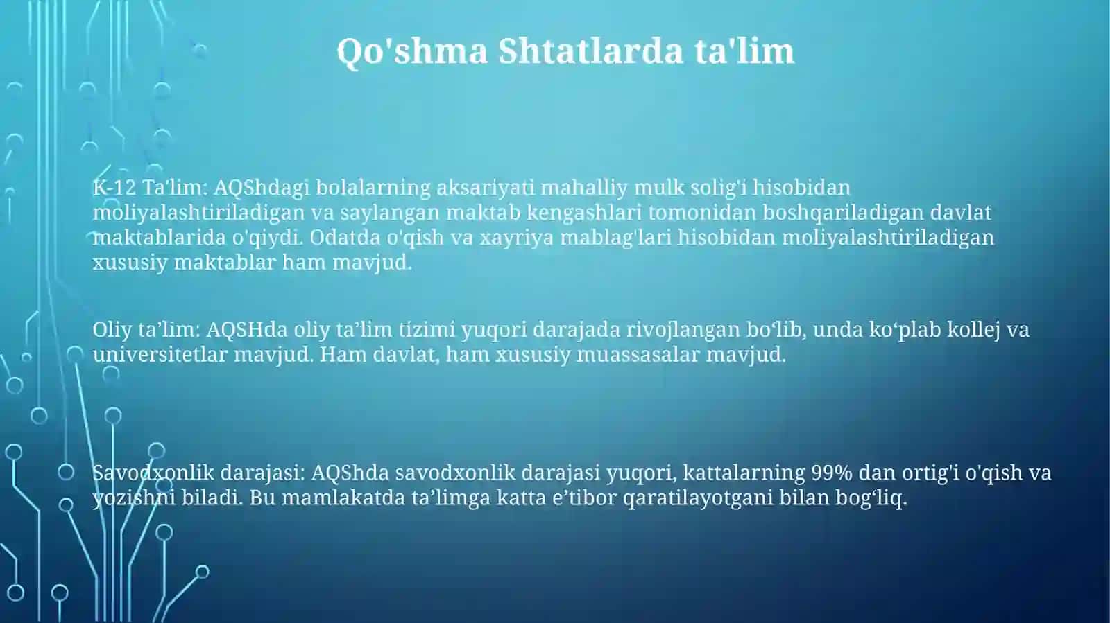 Iqtisodi Rivojlangan Davlatlarda Ta'Lim Tizimi 2