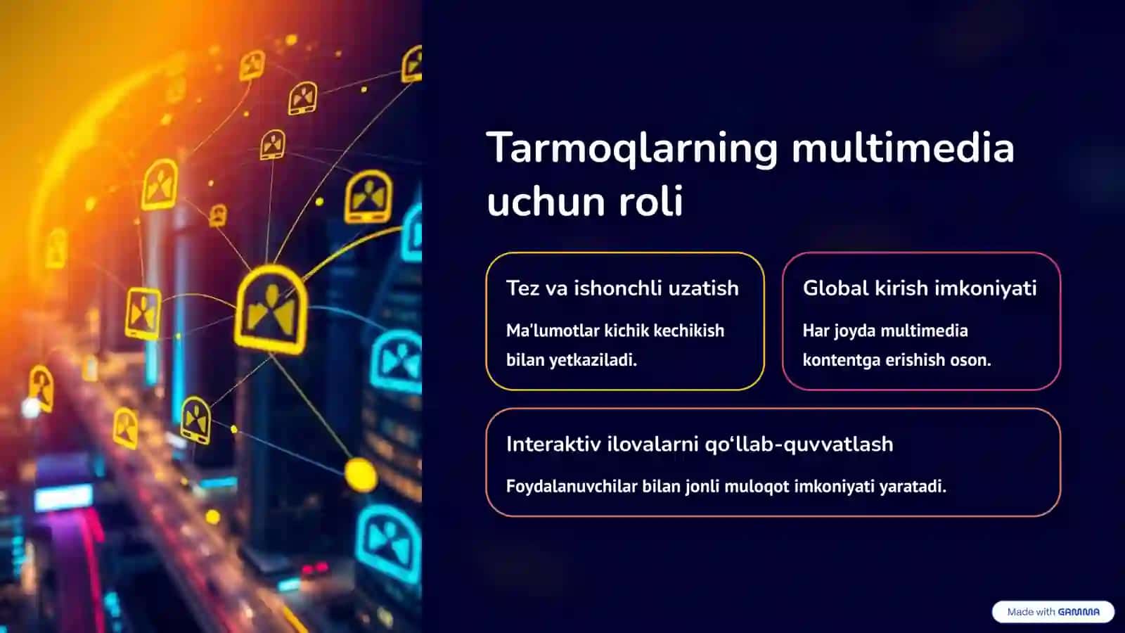 Multimedia bilan ishlashda tarmoqlardan foydalanish 2