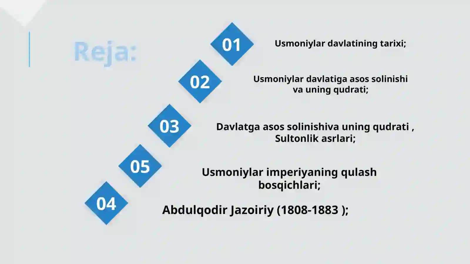 USMONIYLAR DAVLATINING TARIXI 2
