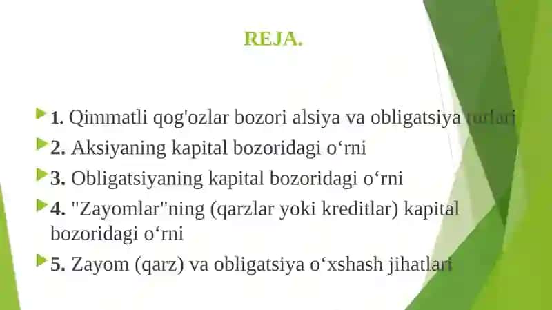 Qimmatliqog'ozlarbozorialsiyavaobligatsiyaturlari 2