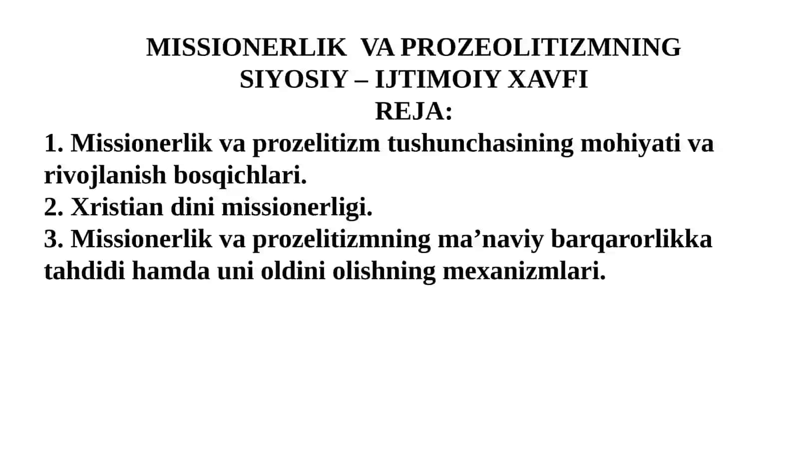 Missionerlik va prozelitizmningsiyosiy-ijtimoiyxavfi 2
