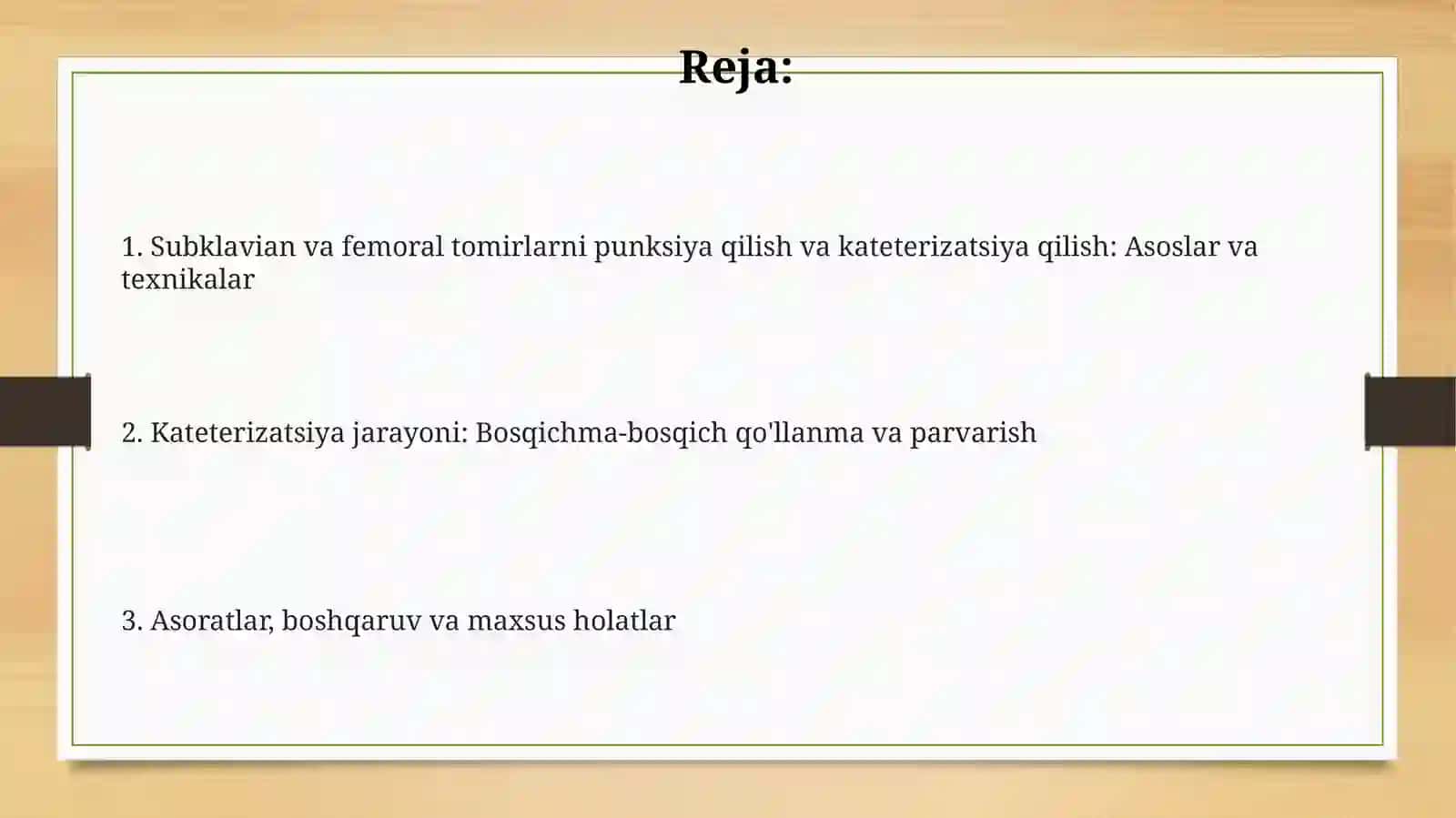Subklavian va femoral tomirlarni punksiya qilish va kateterizatsiya 2
