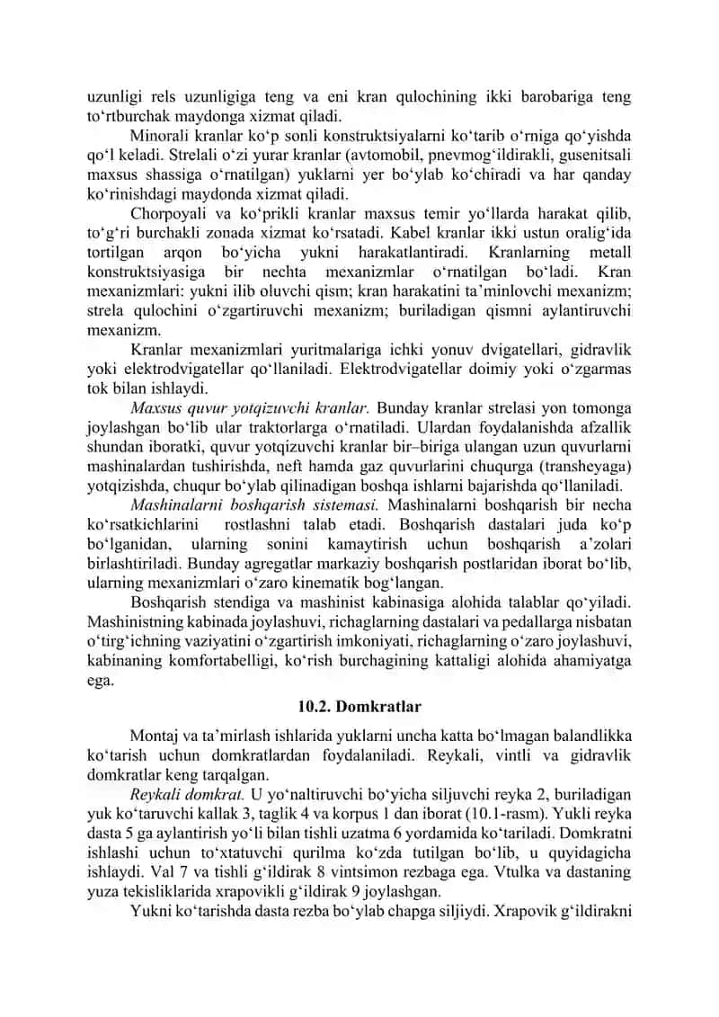 Yuk koʻtarish mashinalari va jihozlari 2