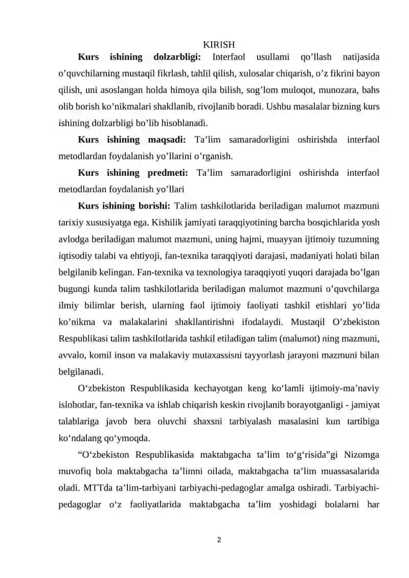 Estetik Tarbiya Kursi 2