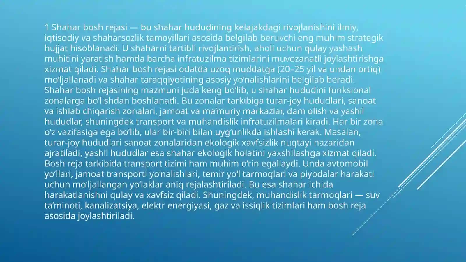 SHAXAR BOSH REJASI VA UNING TARKIBIY QISMI 2