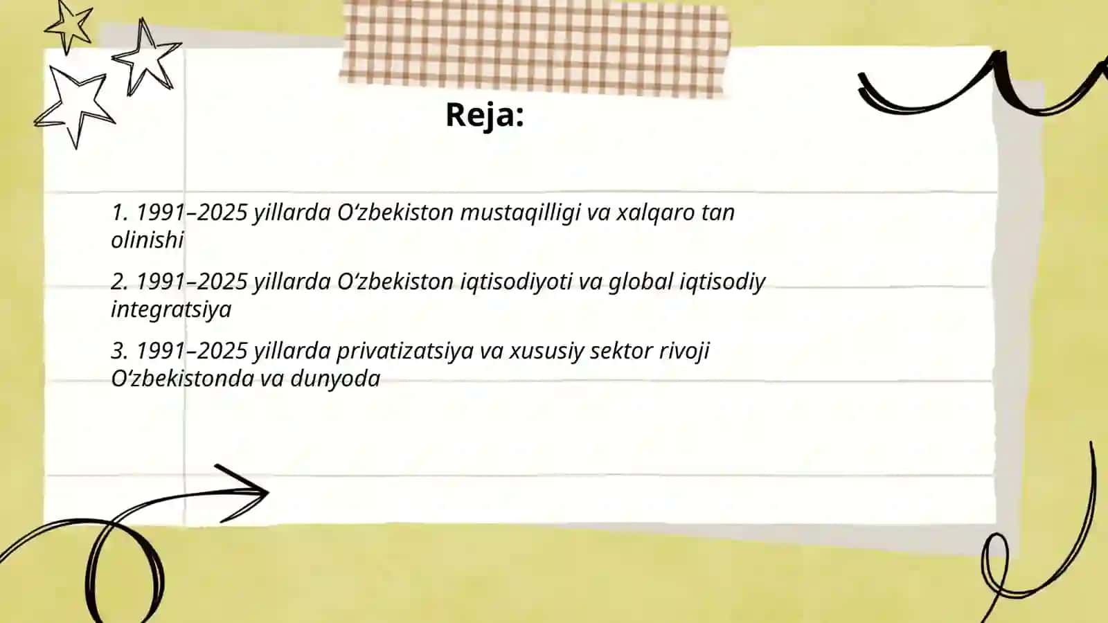 1991 2025 yilda O'zbekiston va Jahon taraqqiyoti 2