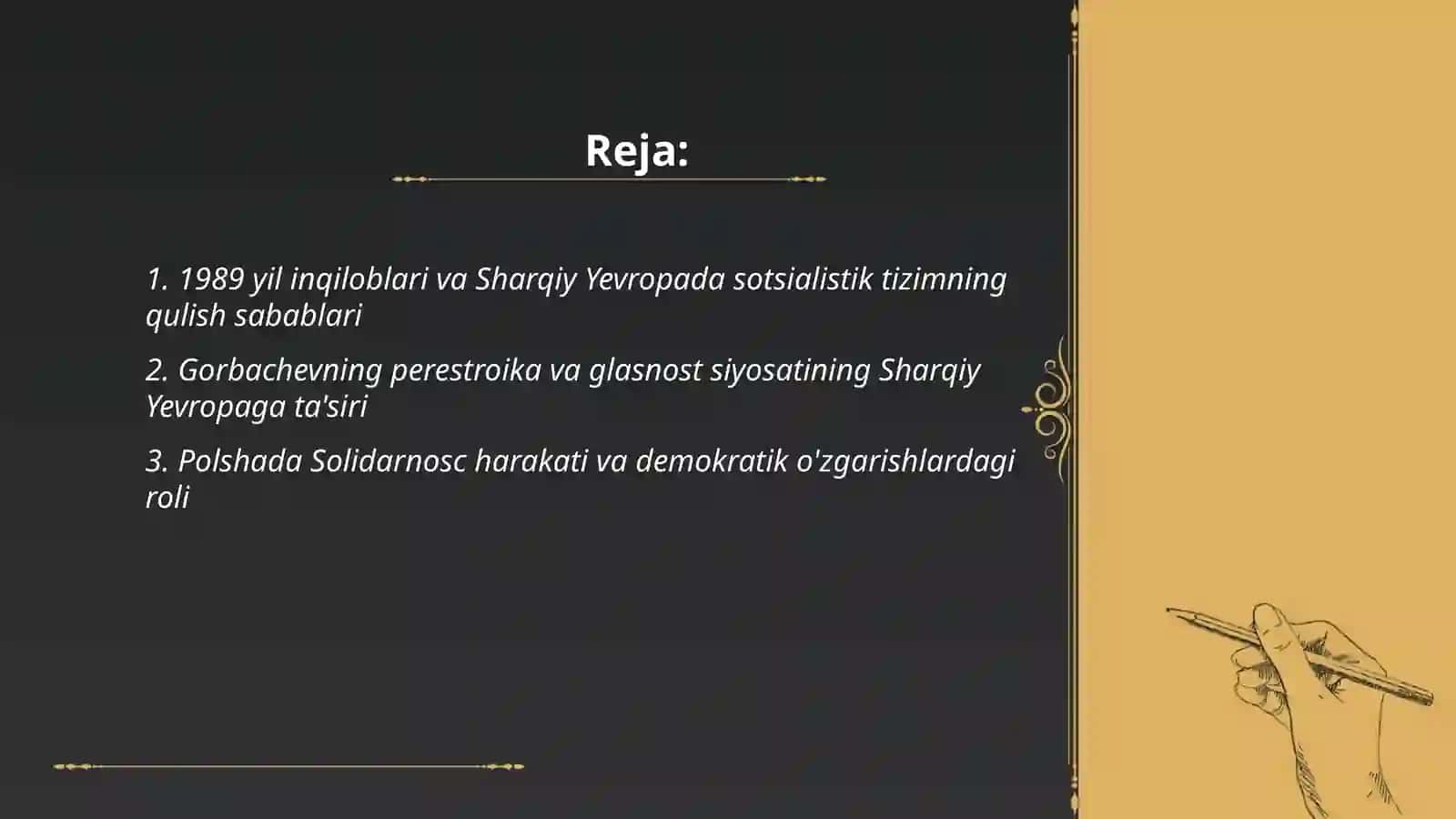 Sharqiy Yevropa mamlakatlarida demokratik inqiloblar va sotsialistik lagerning parchalanishi 2