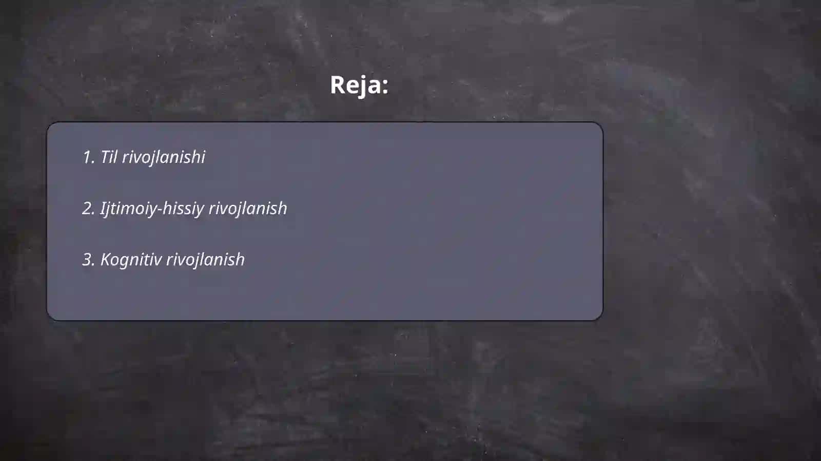 Til rivojlanishi 2