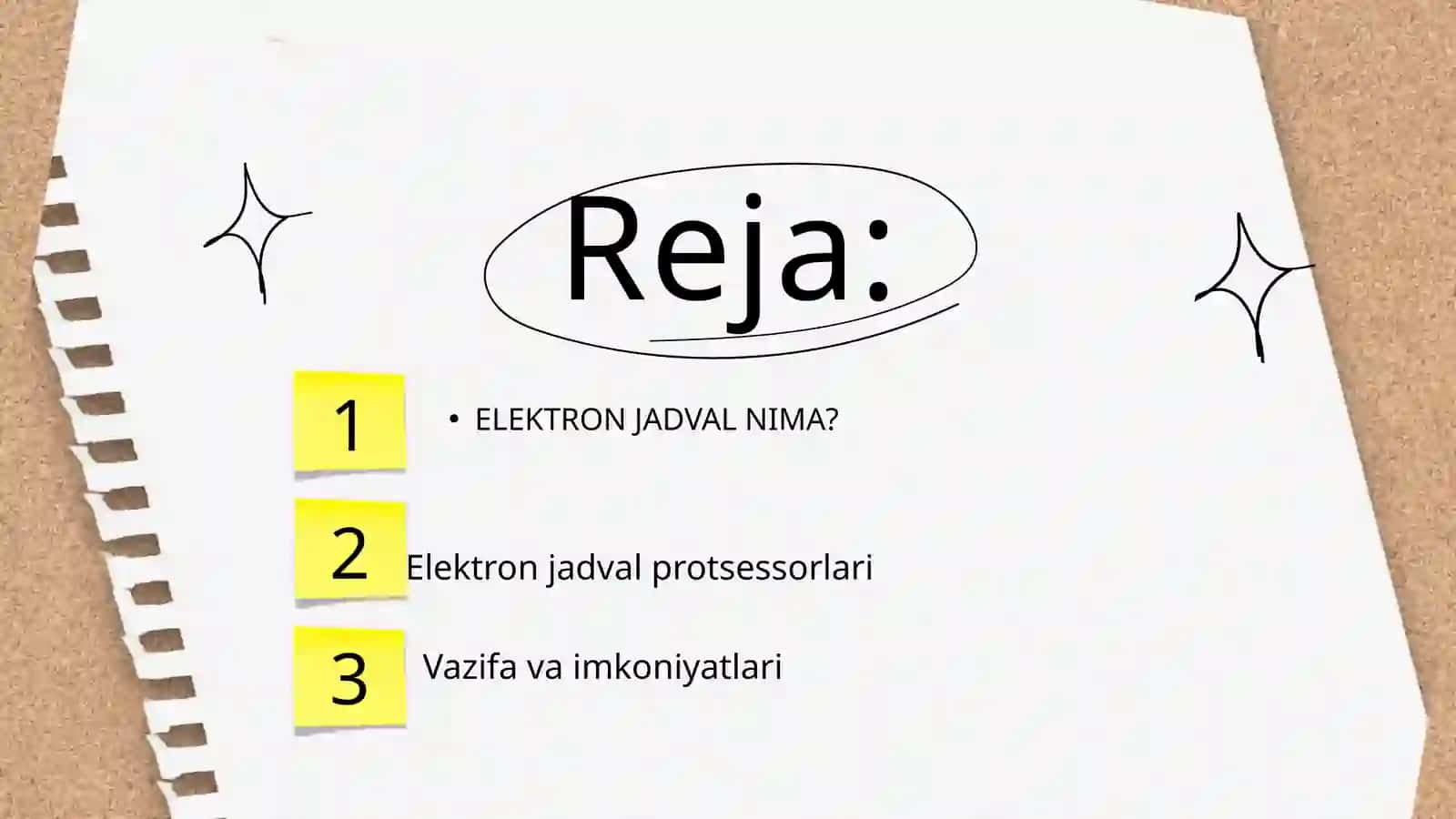 Elektron jadval protsessorlari,ularning vazifani va imkoniyatlari 2
