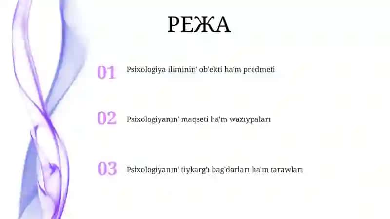 Psixologiya pániniň maqset haʼm waziypalari 2