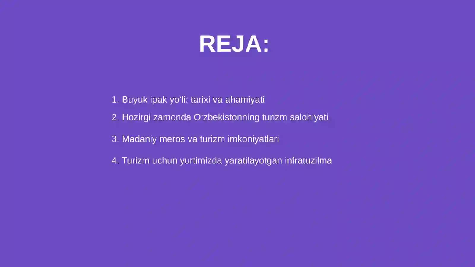 Buyuk ipak yoʻli va hozirgi zamon Oʻzbekistonning turizm salohiyati 2