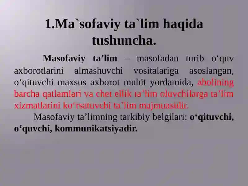 KOMPYUTER TARMOQLARIGA ASOSLANGAN MASOFAVIY TA’LIM TIZIMI 2
