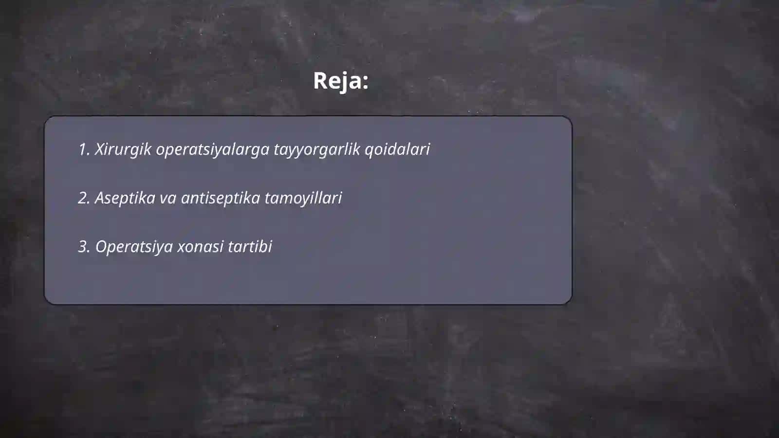 Xirurgik operatsiyalarni otkazish qoidalari 2