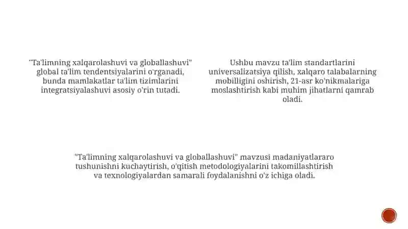 Ta'limning xalqarolashuvi va globallashuvi 2