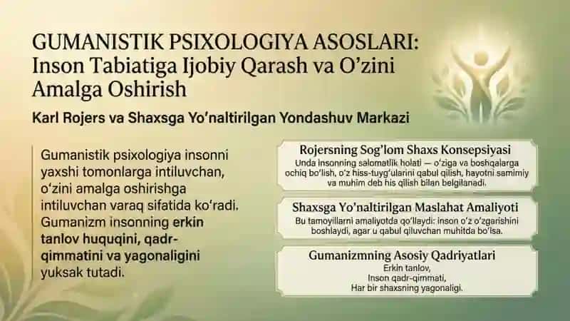 Shaxsga yoʻnaltirilgan maslahatlar nazariyasi 2