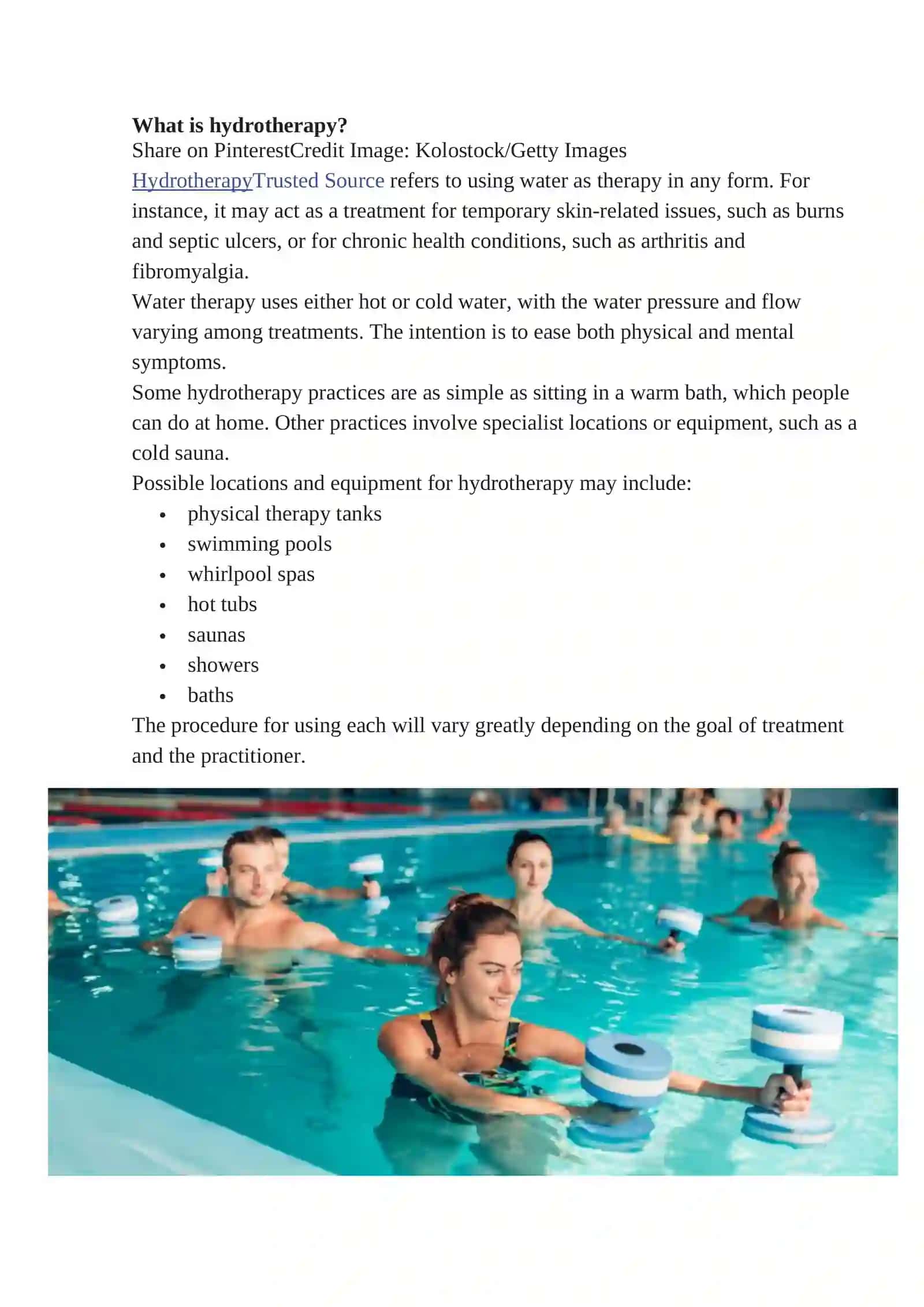 Hydrotherapy: Types of treatments 2