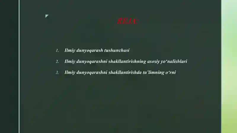 O’QUVCHILARDA ILMIY DUNYOQARASHNI SHAKLLANTIRISH 2