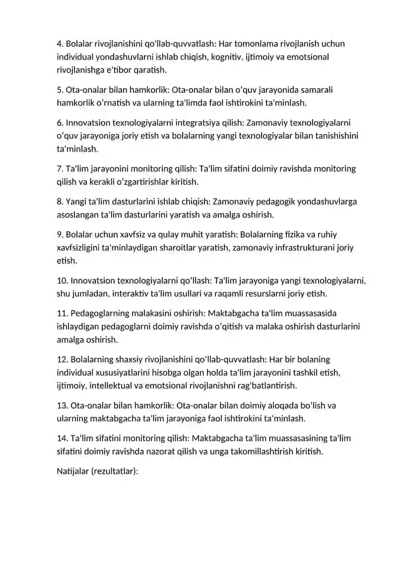 Zamonaviy maktabgacha ta’lim muassasasining proekti 2