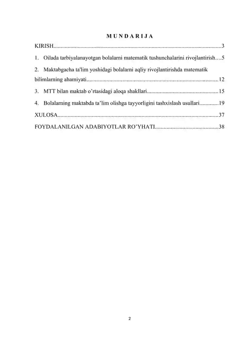 BOLALARNING ILK MATEMATIK TUSHUNCHALARINI RIVOJLANTIRISHDA MTT, OILA VA MAKTAB O'RTASIDAGI HAMKORLIK 2