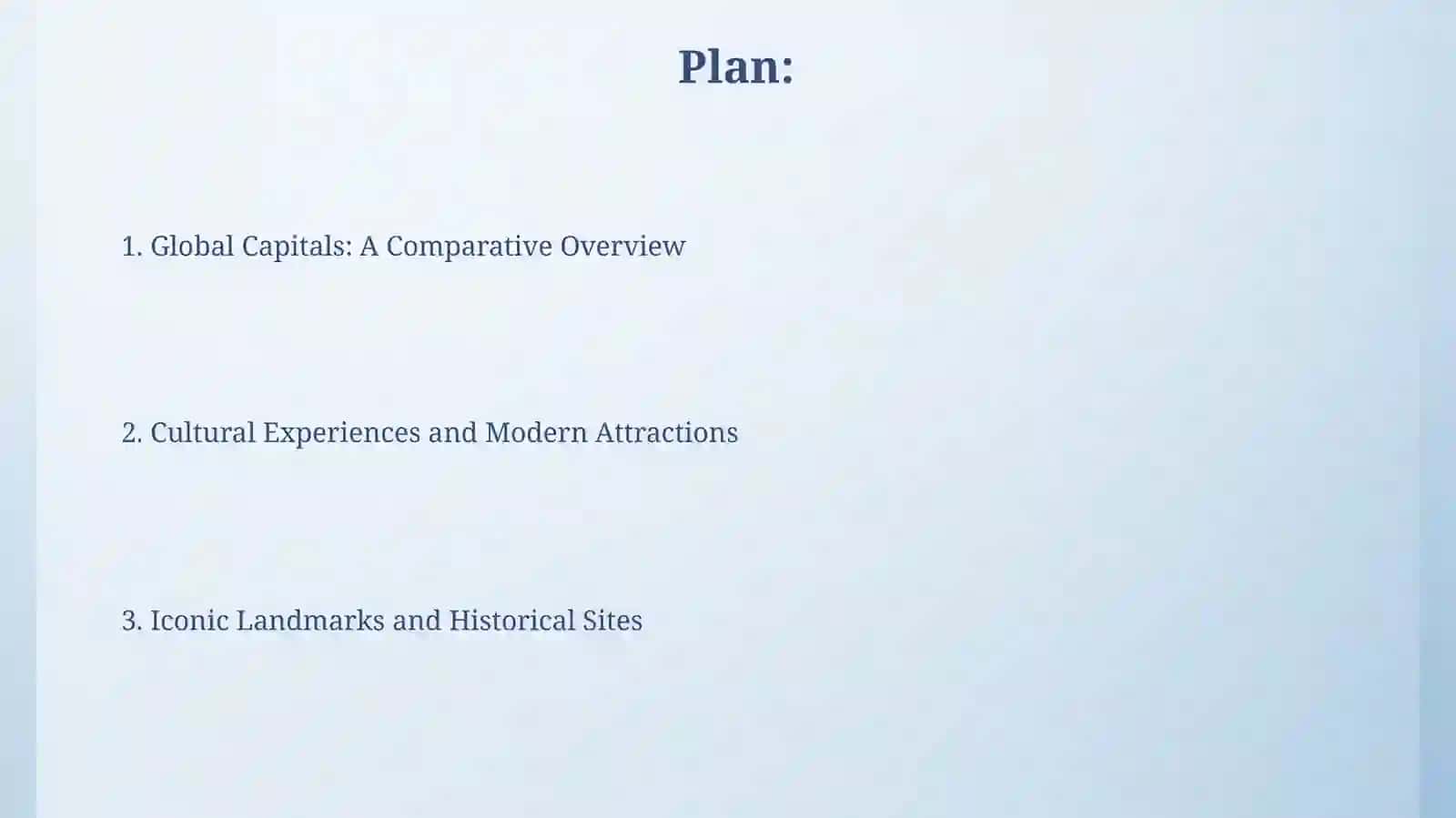 Global Capitals: A Comparative Overview 2