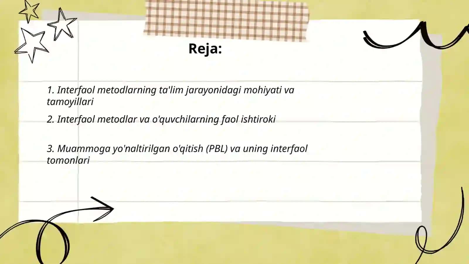 Interfaol metodlarning ta'lim jarayonidagi o'rni 2
