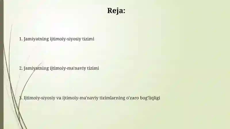Jamiyatning siyosiy va ijtimoiy-ma’naviy tizimi 2