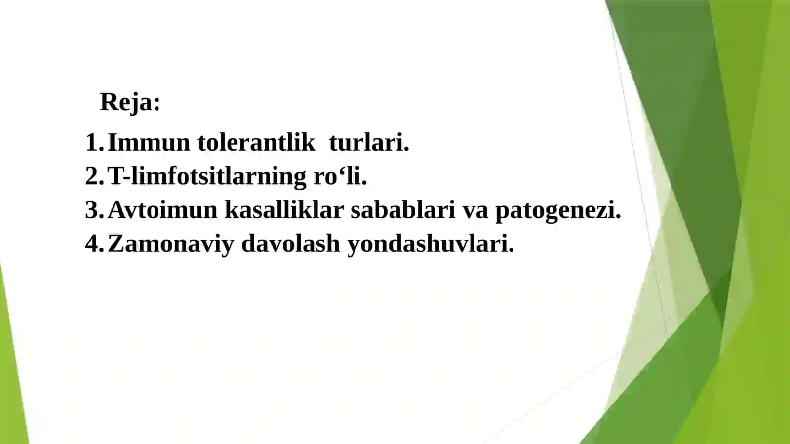 Immunologik tolerantlik nuqsonlari. Autoimmun xastaliklar 2