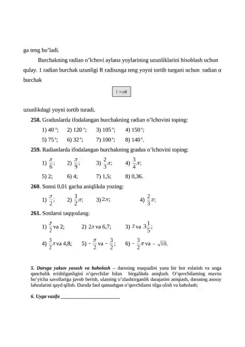 9-sinf algebra konspekt 3-chorak 2