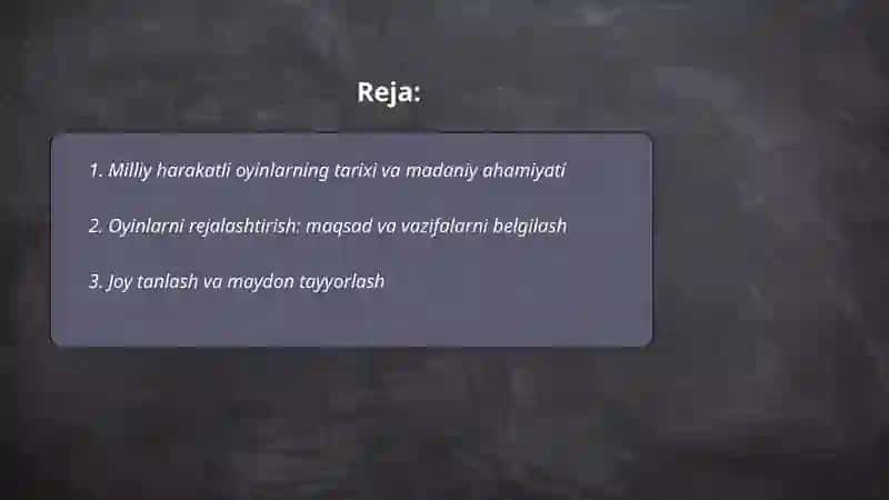 Milliy harakatli oyinlarni tashkil qilish va otkazish 2