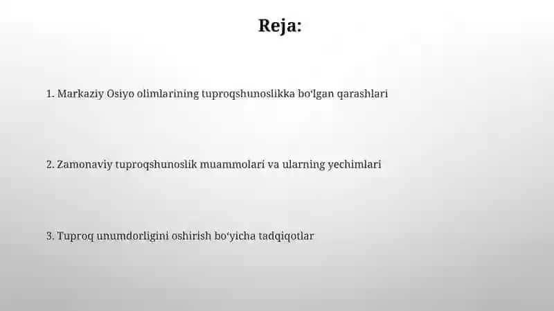 Tuproqshunoslik tòĝrisidagi qarashlari 2