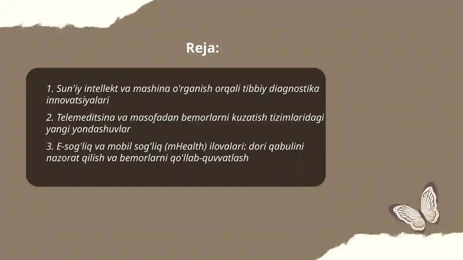 Sohaning(tibbiyot sohasi) innovatsion yangiliklari haqida taqdimot tayyorlash 2
