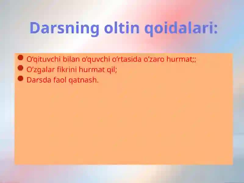 “Qoraxoniylar davlati va Movarounnahr” mavzusida 7-sinf uchun ochiq dars ishlanmasi 2