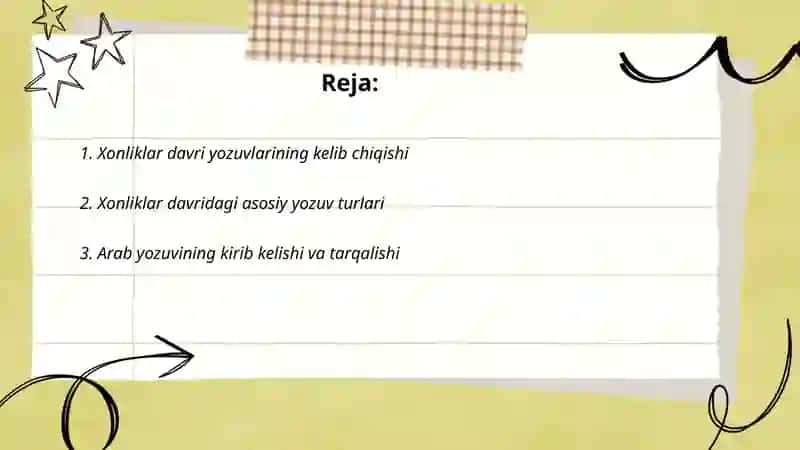 Xonliklar davri yozuvlar tarixi 2