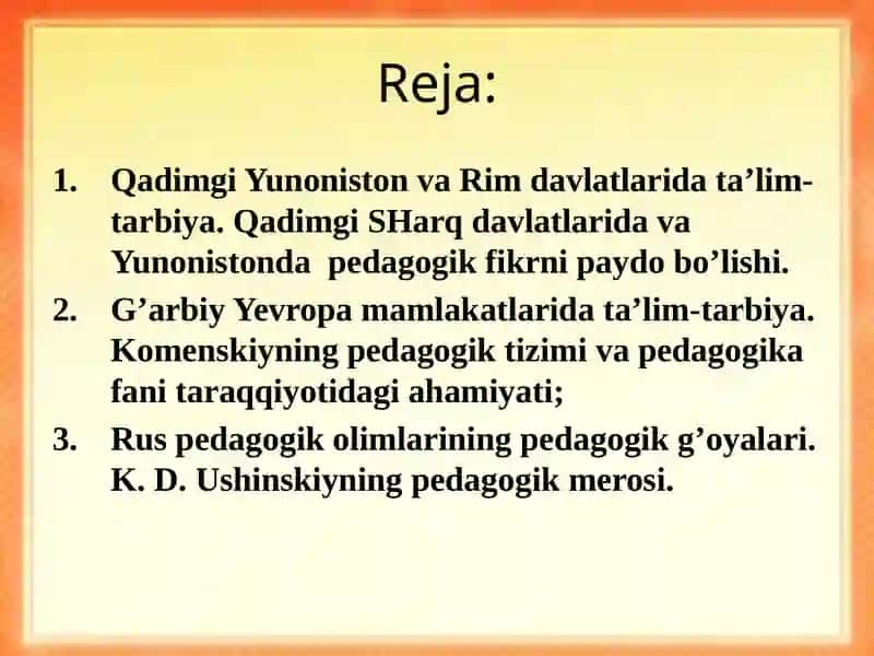 G'arb uyg'onish davri pedagogikasi namoyondalarining didaktik g'oyalari 2