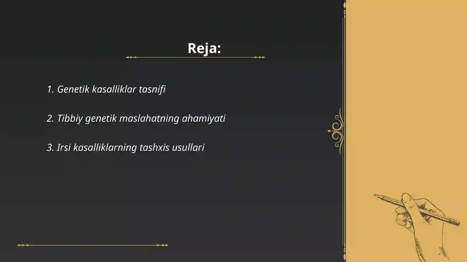 Gen kasalliklari.Tibbiy genetik maslahat 2