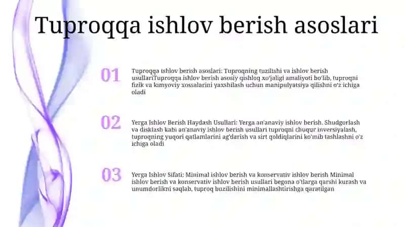 Yerga Ishlov Berish Haydash Usullariva Sifati 2