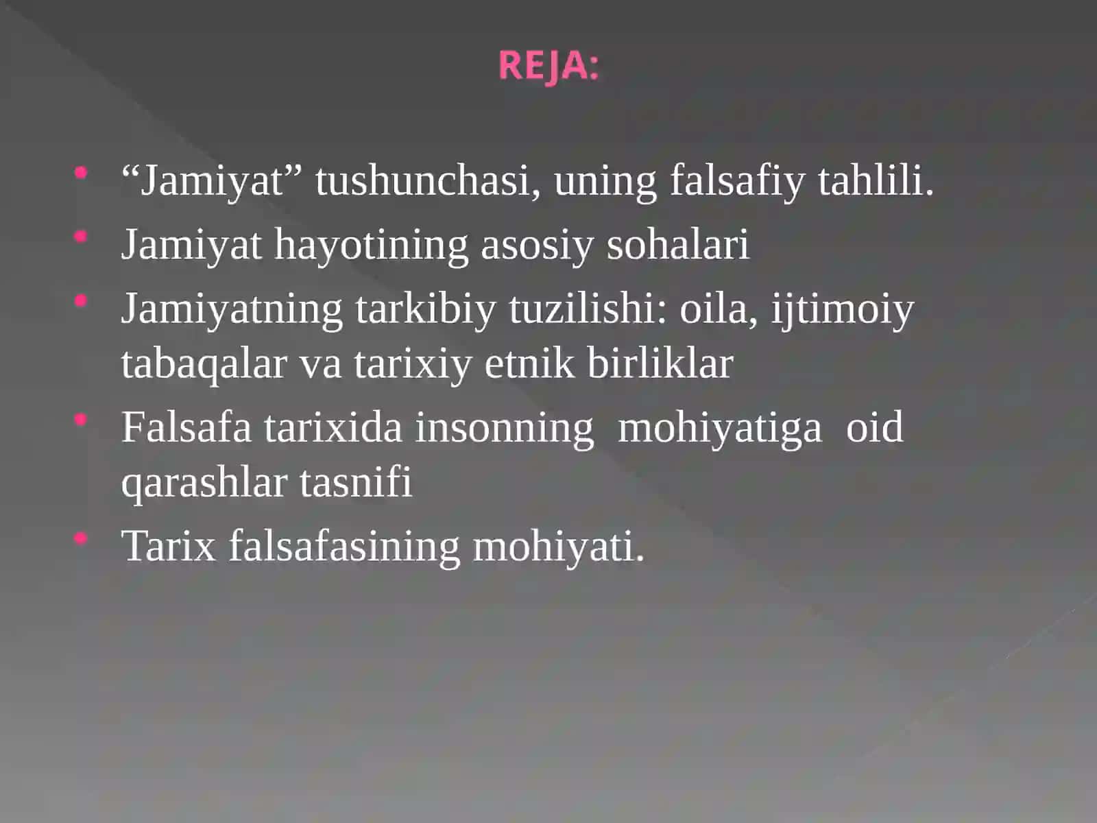 JAMIYAT, INSONVA TARIX FALSAFASI 2