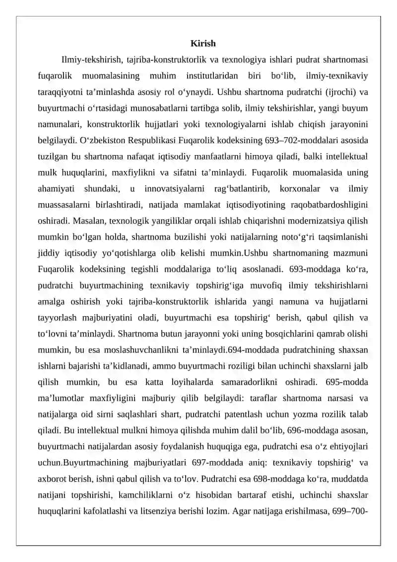 Ilmiy-tekshirish, tajriba-konstruktorlik va texnologiya ishlari pudrati 2