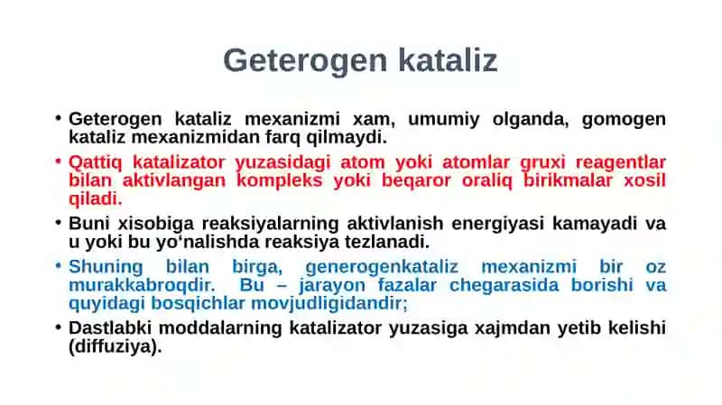Geterogen kataliz 2